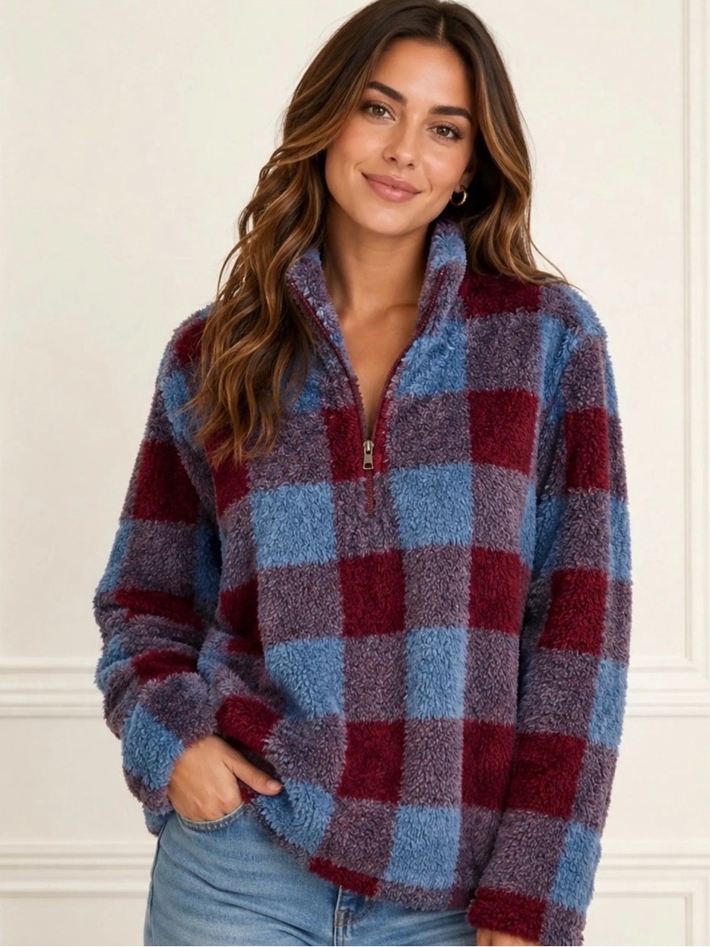 Eddie Bauer 1/4 Zip Sherpa Fleece Pullover